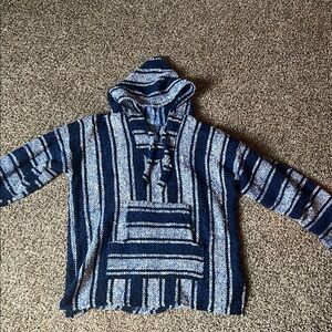 Striped Blue Baja Hoodie